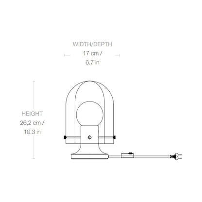Seine Table Lamp - line drawing.