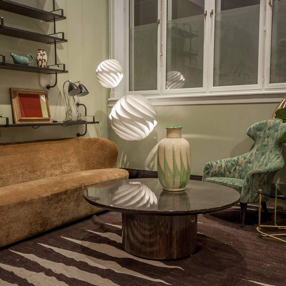 Turbo Pendant Light in living room.