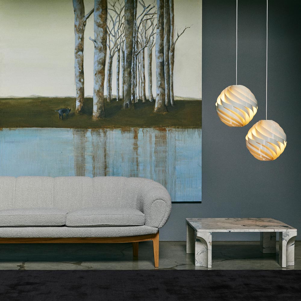 Turbo Pendant Light in living room.