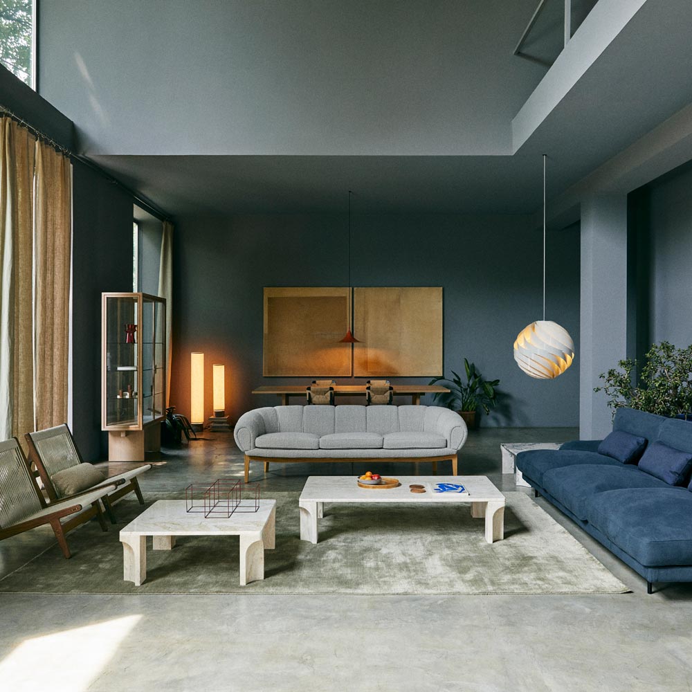 Unbound LED Floor Lamp in living room.