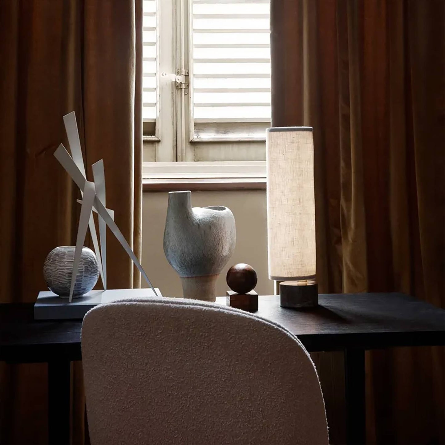 Unbound LED Table Lamp in office.