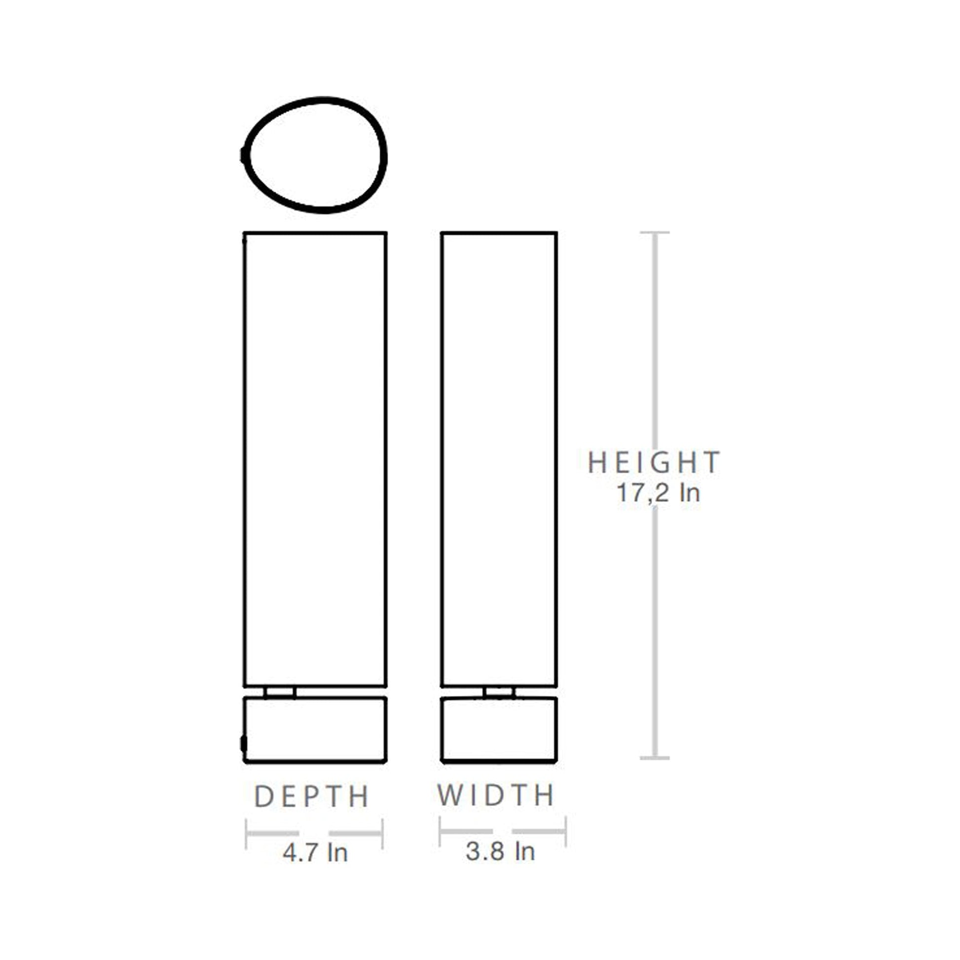Unbound LED Table Lamp - line drawing.