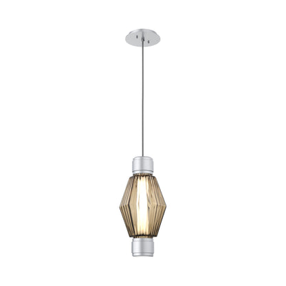 Aalto Mandrel LED Pendant Light in Classic Silver/Bronze Blown Glass.