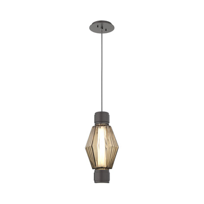 Aalto Mandrel LED Pendant Light in Graphite/Bronze Blown Glass.
