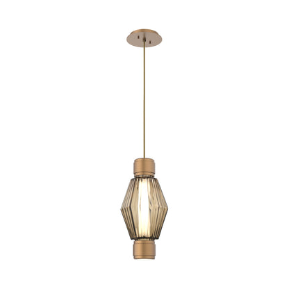 Aalto Mandrel LED Pendant Light in Novel Brass/Bronze Blown Glass.