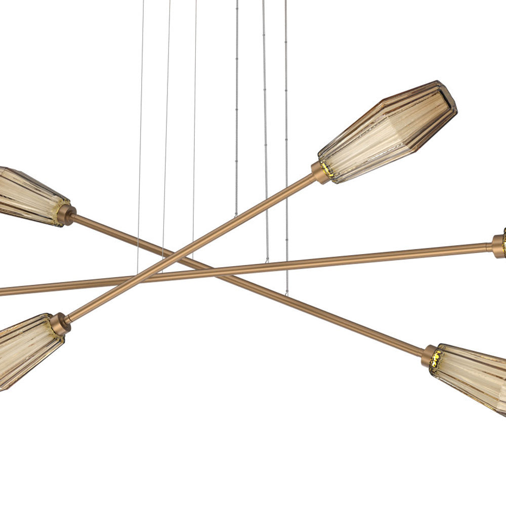 Aalto Triple Moda Linear LED Chandelier in Detail.