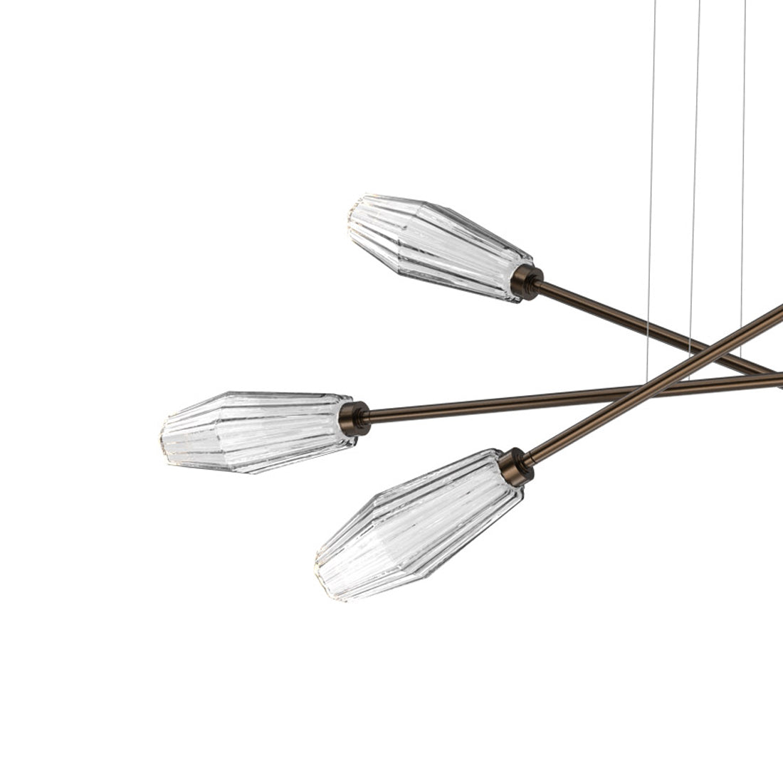 Aalto Triple Moda Linear LED Chandelier in Detail.