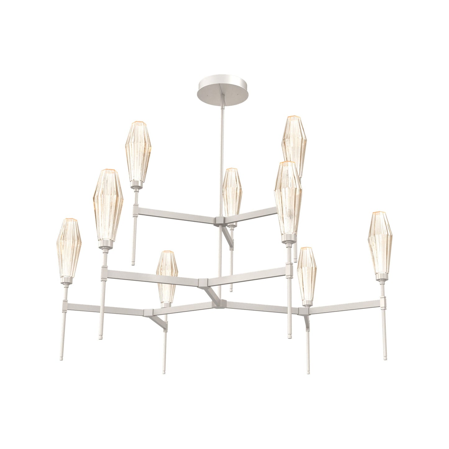 Aalto Two-Tier Round Belvedere LED Chandelier.