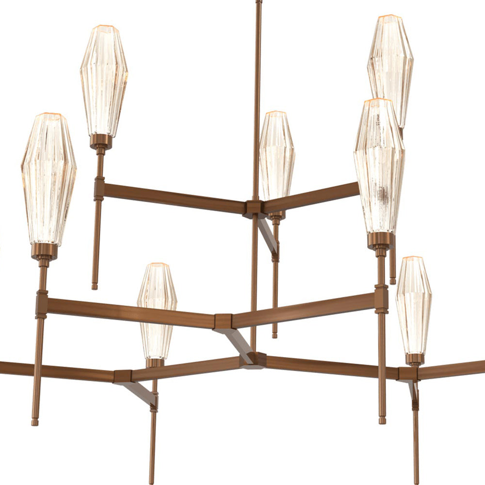 Aalto Two-Tier Round Belvedere LED Chandelier in Detail.