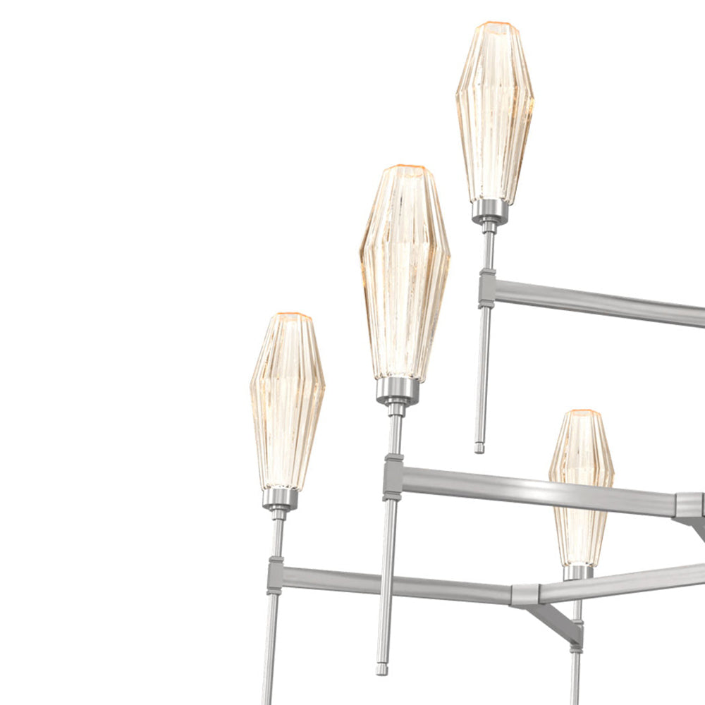Aalto Two-Tier Round Belvedere LED Chandelier in Detail.