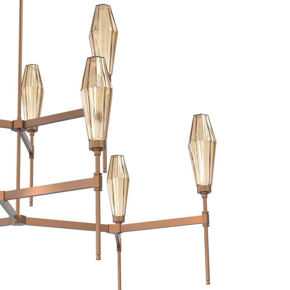 Aalto Two-Tier Round Belvedere LED Chandelier in Detail.