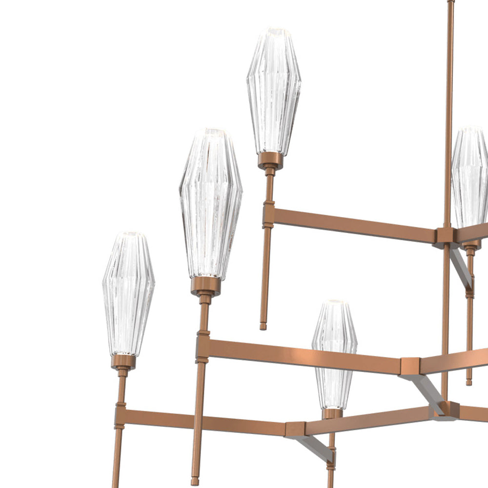 Aalto Two-Tier Round Belvedere LED Chandelier in Detail.