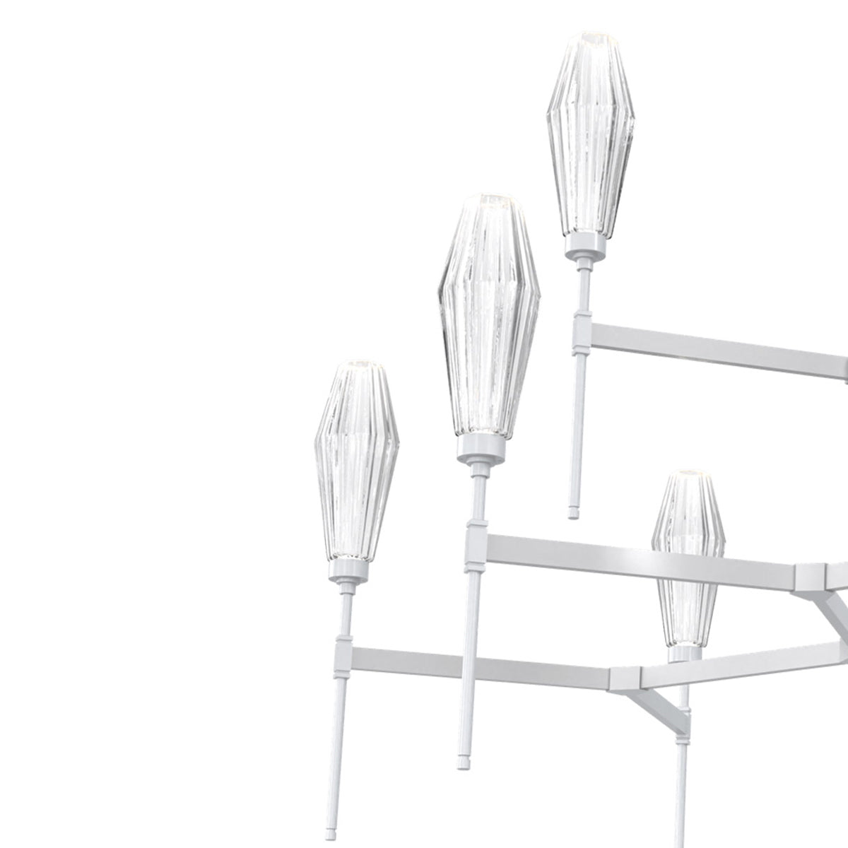 Aalto Two-Tier Round Belvedere LED Chandelier in Detail.