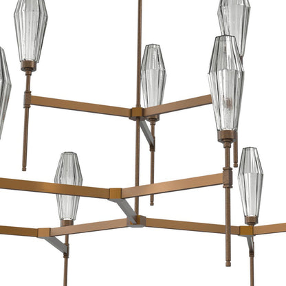 Aalto Two-Tier Round Belvedere LED Chandelier in Detail.