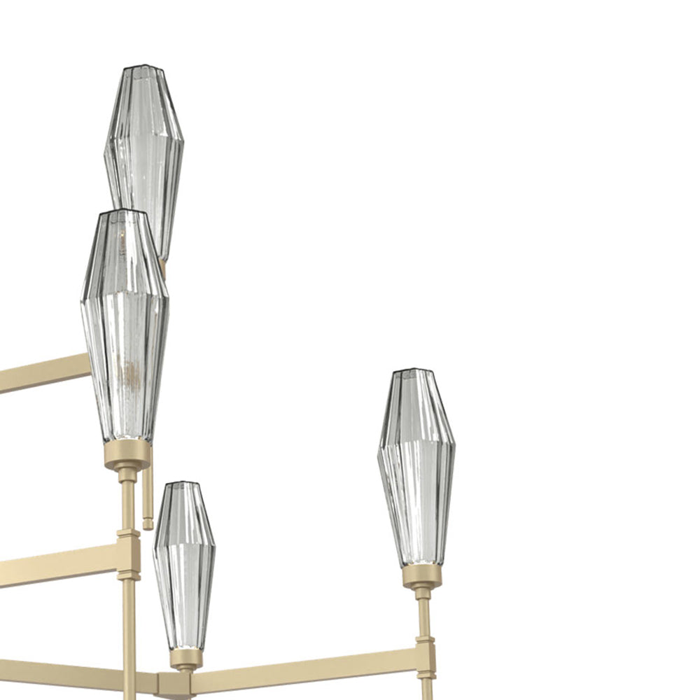 Aalto Two-Tier Round Belvedere LED Chandelier in Detail.