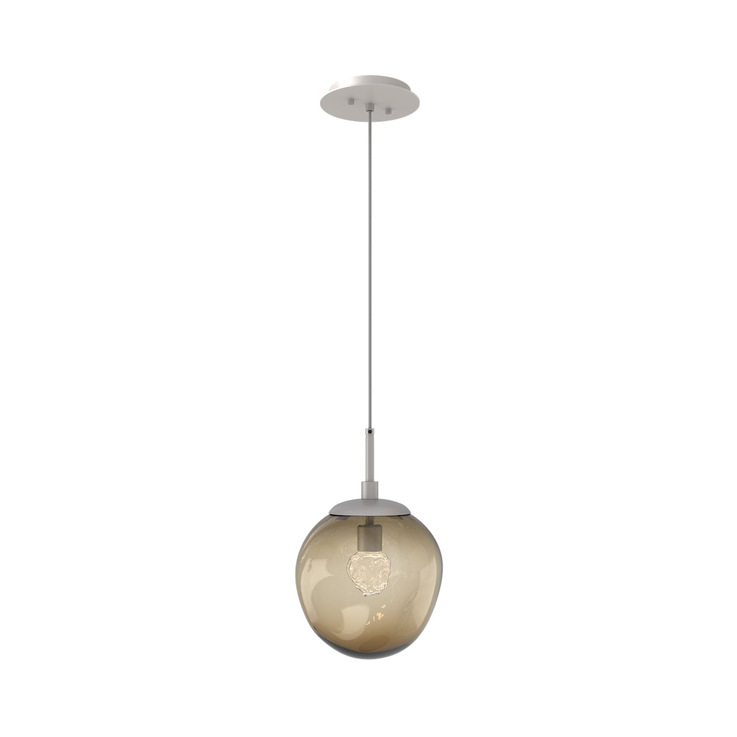 Aster LED Pendant Light in Beige Silver/Bronze/Floret Crystal.