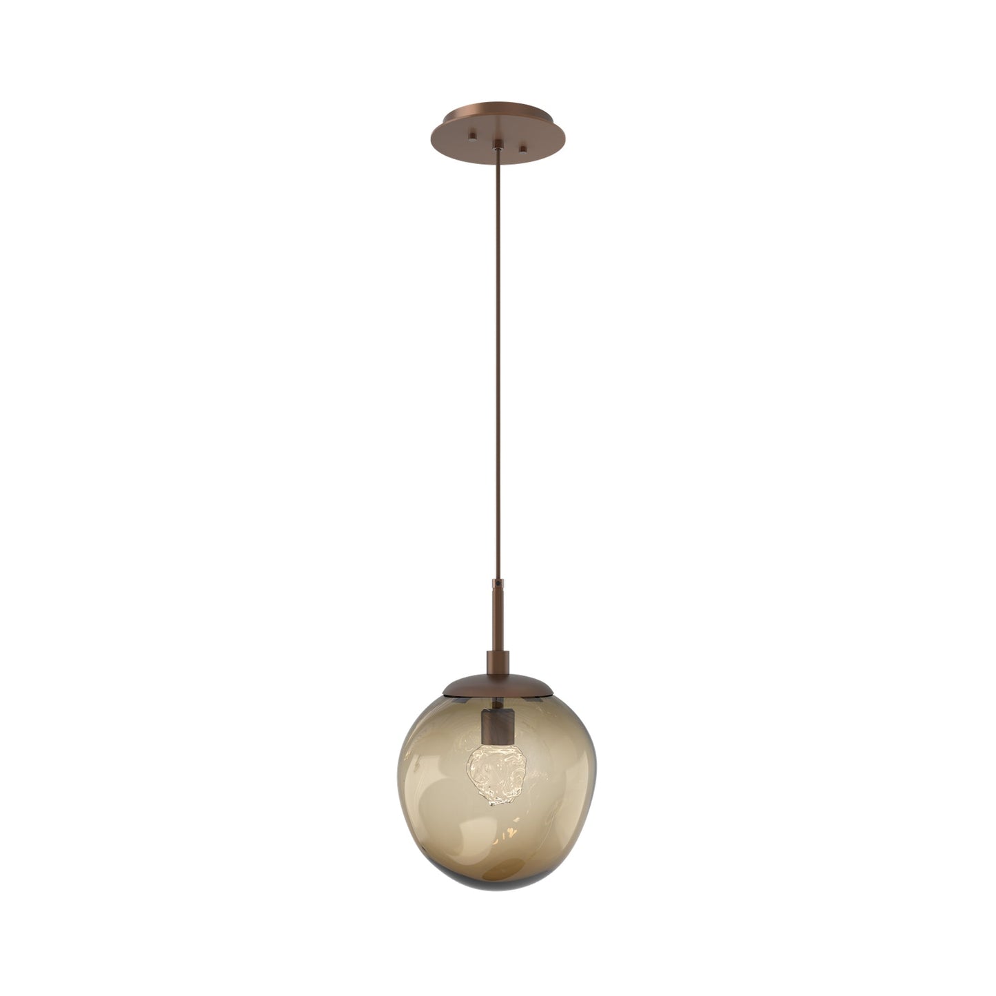 Aster LED Pendant Light in Burnished Bronze/Bronze/Floret Crystal.