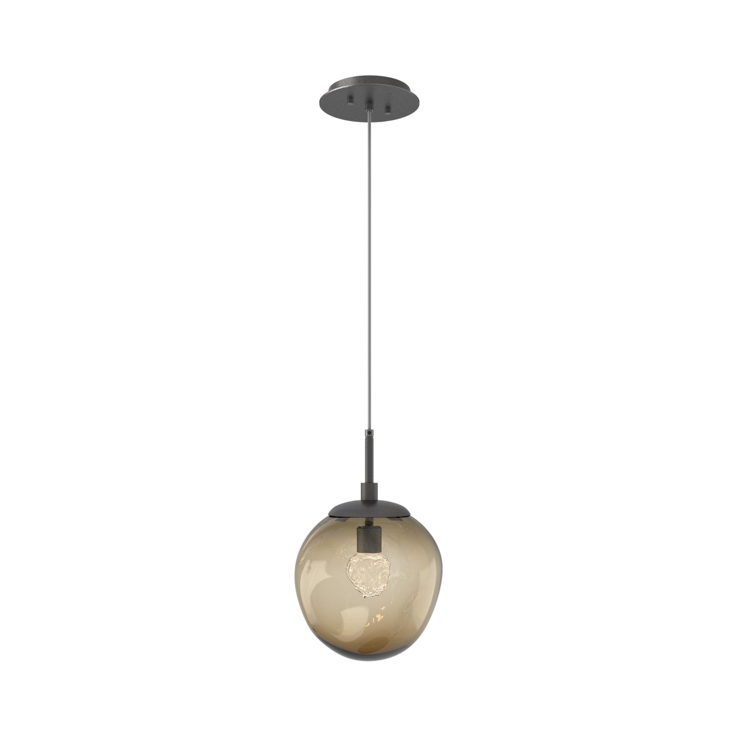 Aster LED Pendant Light in Graphite/Bronze/Floret Crystal.