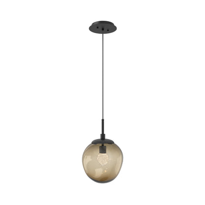 Aster LED Pendant Light in Matte Black/Bronze/Floret Crystal.