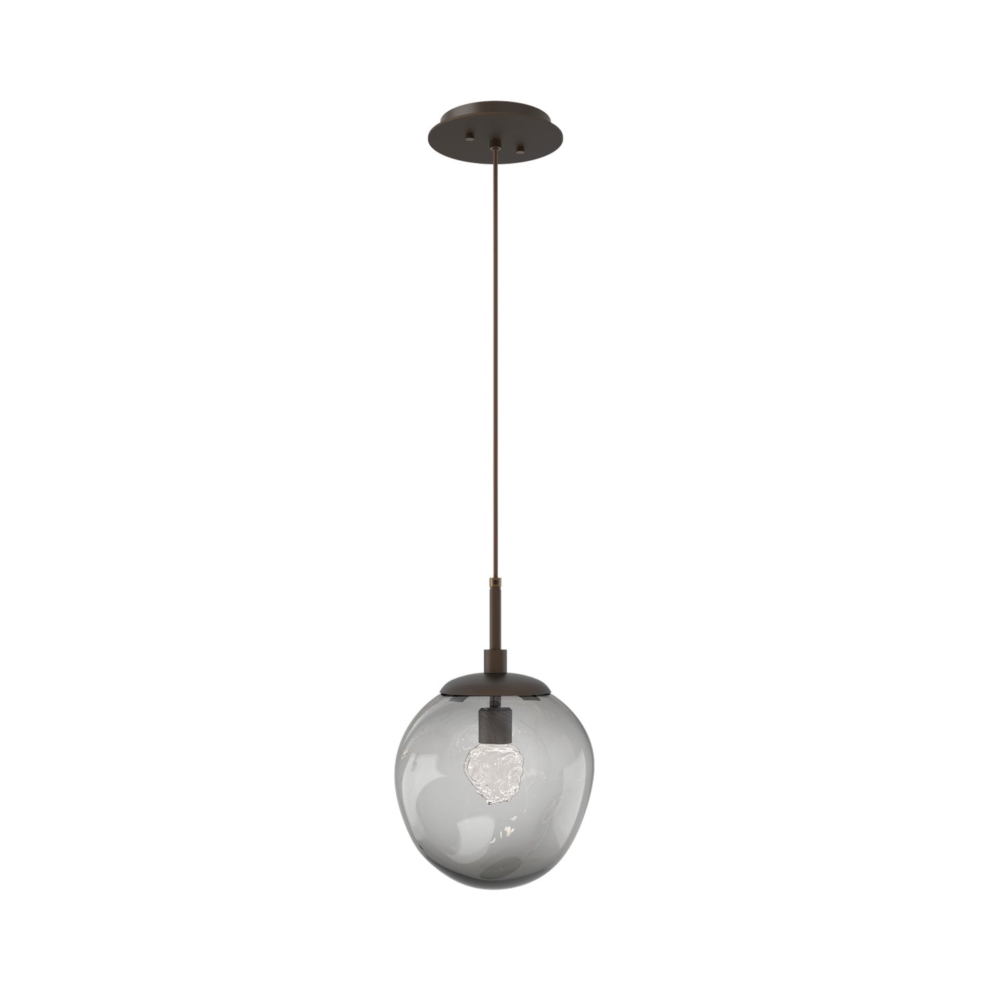 Aster LED Pendant Light in Flat Bronze/Smoke/Floret Crystal.