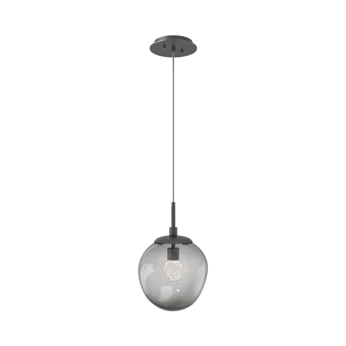 Aster LED Pendant Light in Graphite/Smoke/Floret Crystal.