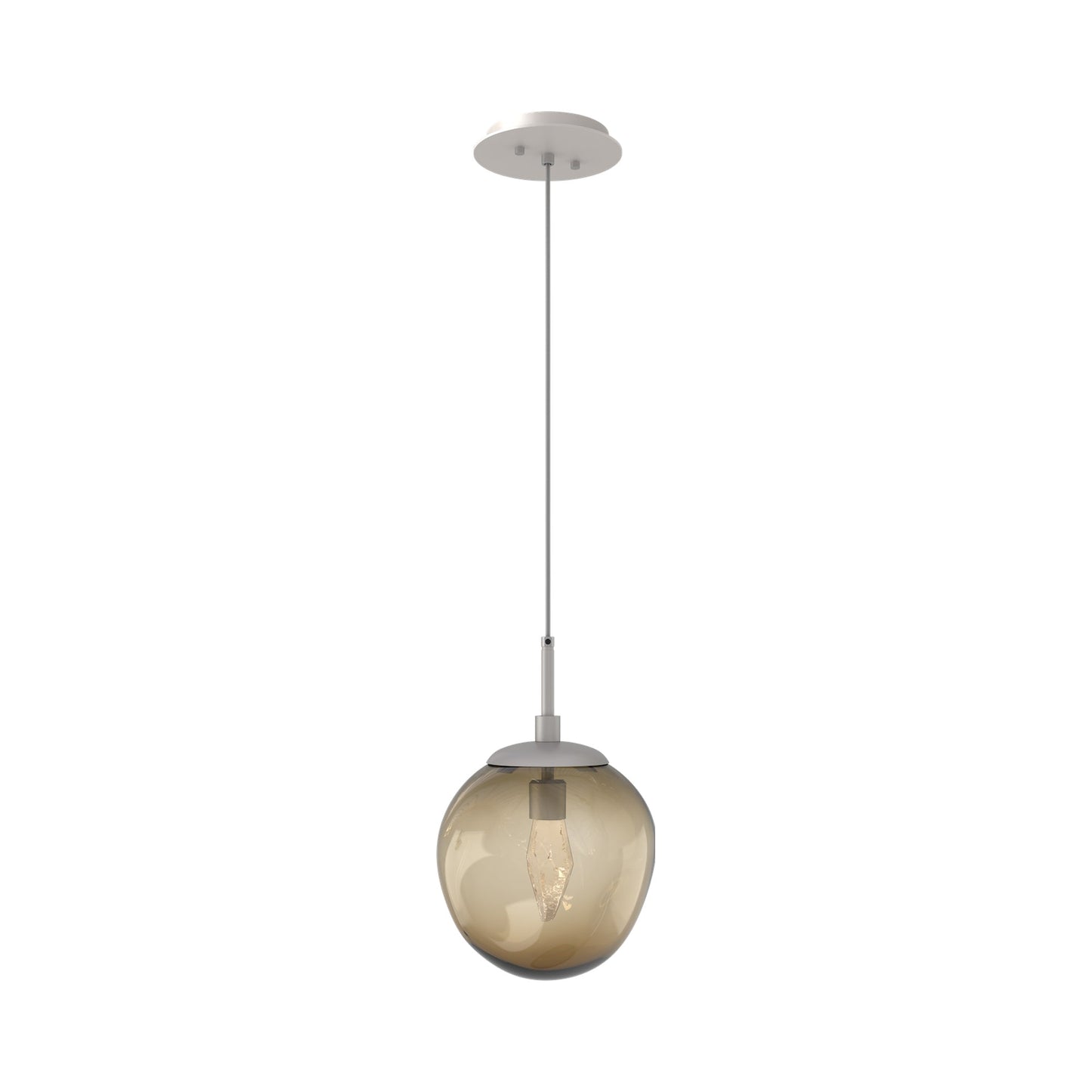 Aster LED Pendant Light in Beige Silver/Bronze/Geo Crystal.