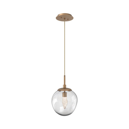 Aster LED Pendant Light in Novel Brass/Clear/Geo Crystal.