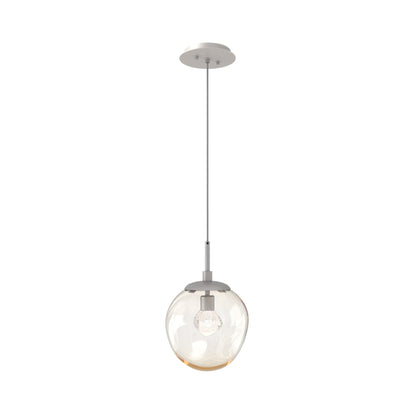 Aster LED Pendant Light in Beige Silver/Amber/Zircon Crystal.