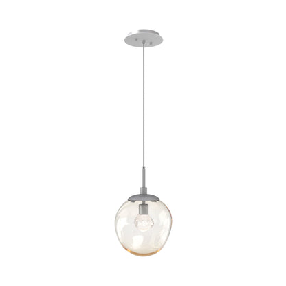 Aster LED Pendant Light in Classic Silver/Amber/Zircon Crystal.