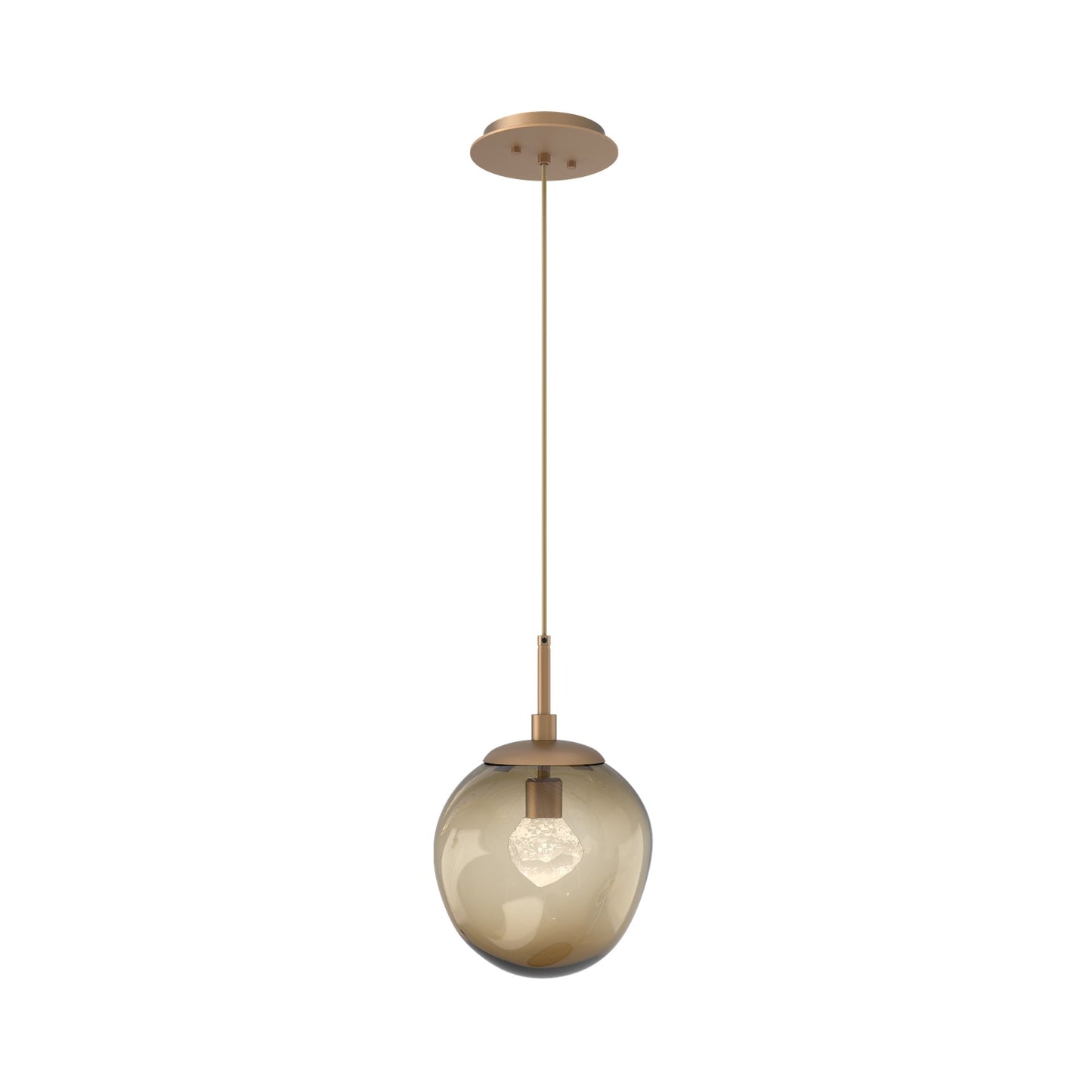 Aster LED Pendant Light in Novel Brass/Bronze/Zircon Crystal.