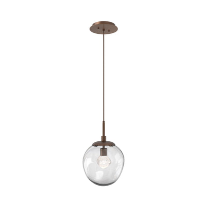 Aster LED Pendant Light in Burnished Bronze/Clear/Zircon Crystal.