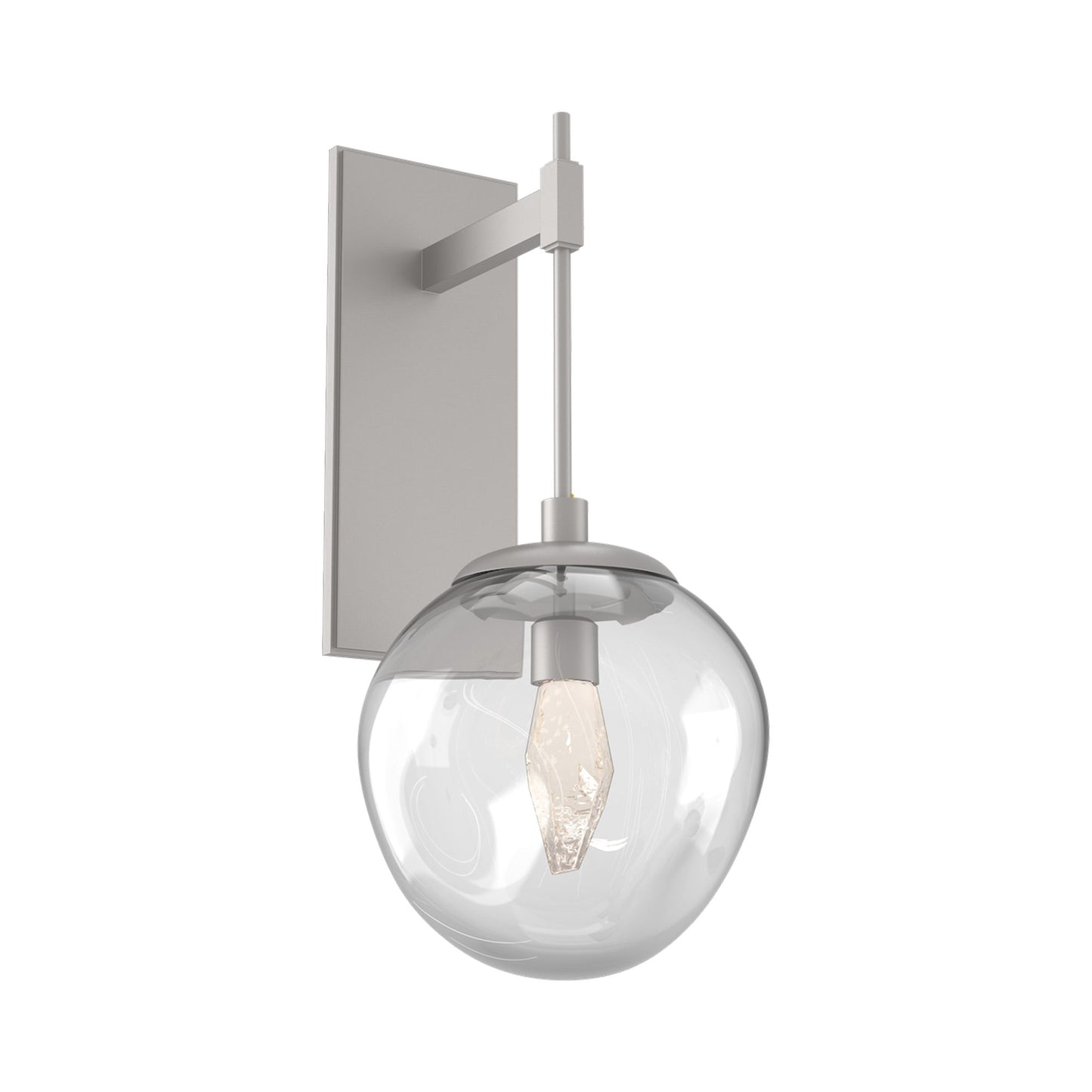 Aster Tempo LED Wall Light in Beige Silver/Clear (Geo Crystal).