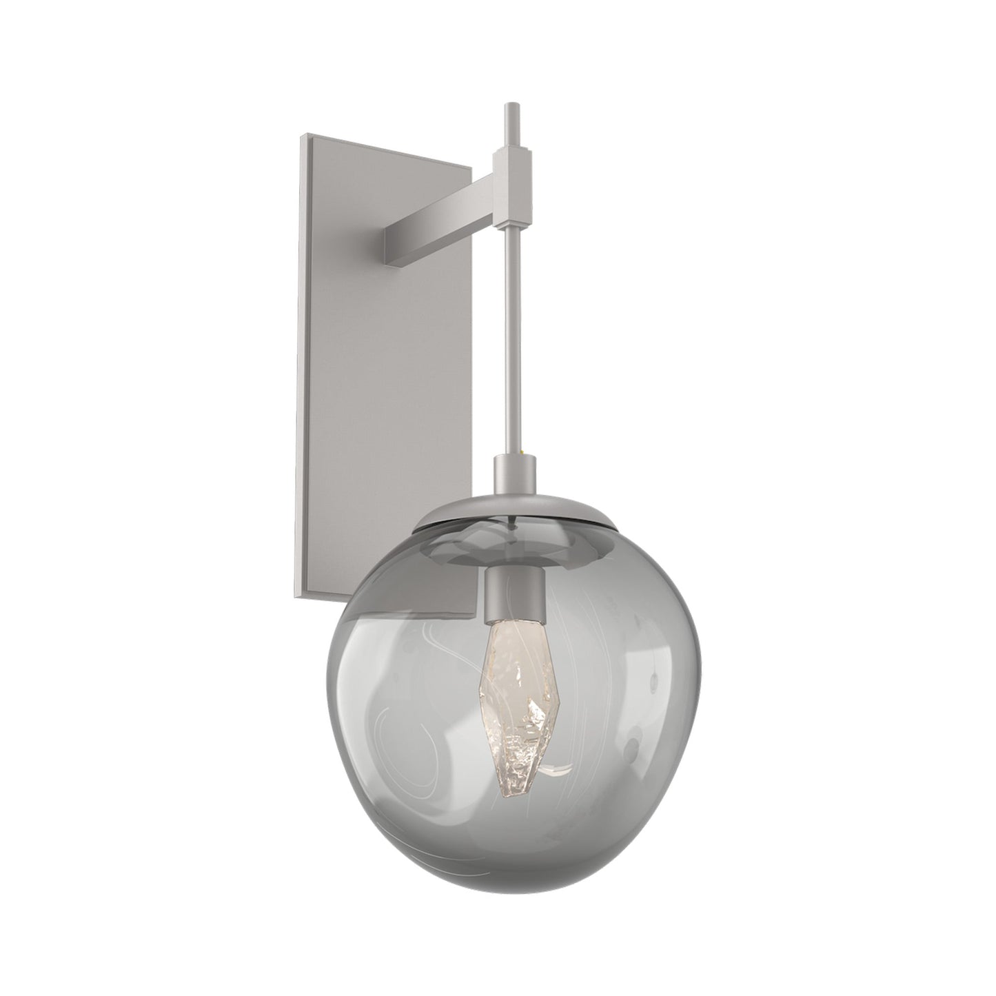 Aster Tempo LED Wall Light in Beige Silver/Smoke (Geo Crystal).
