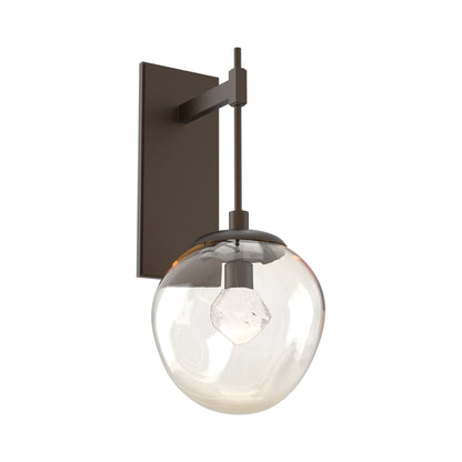 Aster Tempo LED Wall Light in Flat Bronze/Amber (Zircon Crystal).