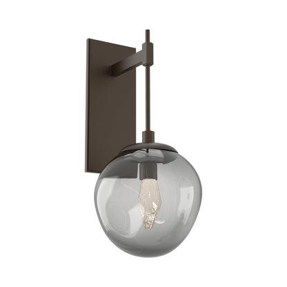 Aster Tempo LED Wall Light in Flat Bronze/Smoke (Geo Crystal).
