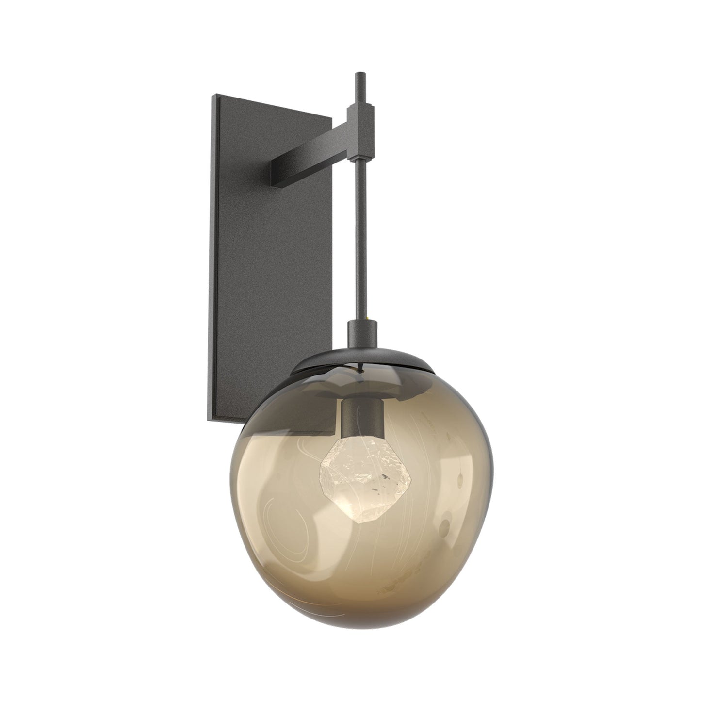 Aster Tempo LED Wall Light in Graphite/Bronze (Zircon Crystal).