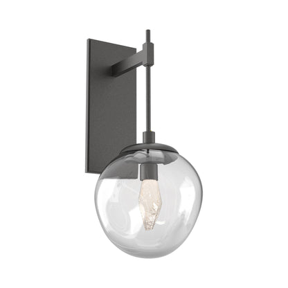Aster Tempo LED Wall Light in Graphite/Clear (Geo Crystal).
