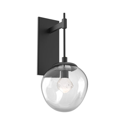 Aster Tempo LED Wall Light in Matte Black/Clear (Zircon Crystal).