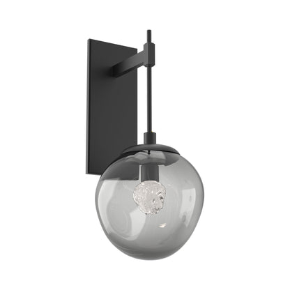 Aster Tempo LED Wall Light in Matte Black/Smoke (Floret Crystal).