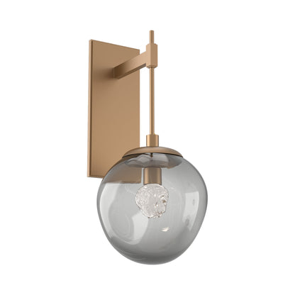 Aster Tempo LED Wall Light in Novel Brass/Smoke (Floret Crystal).