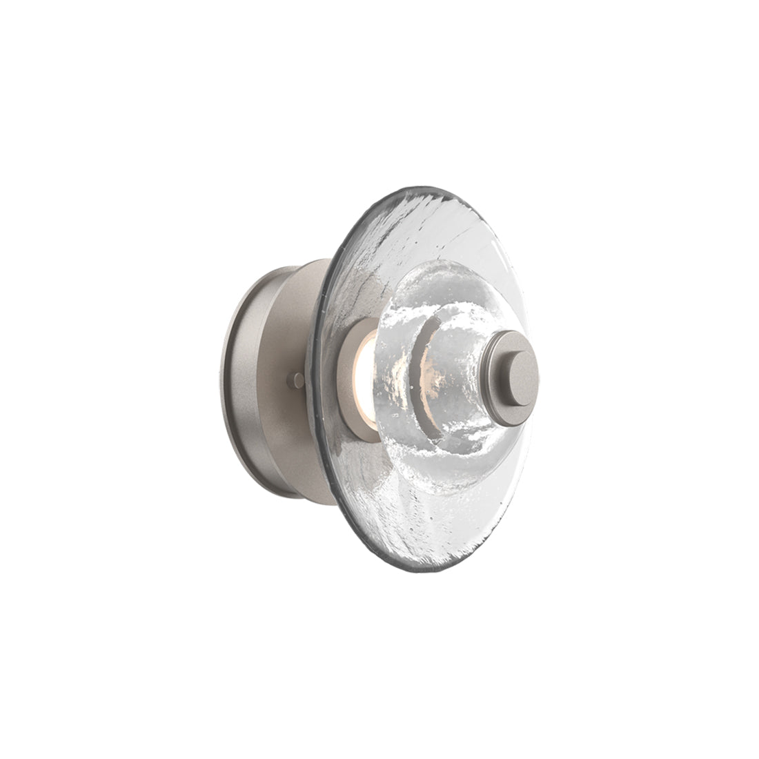 Atmosphere Cirrus LED Ceiling / Wall Light in Beige Silver/Clear Blown Glass (9-Inch).