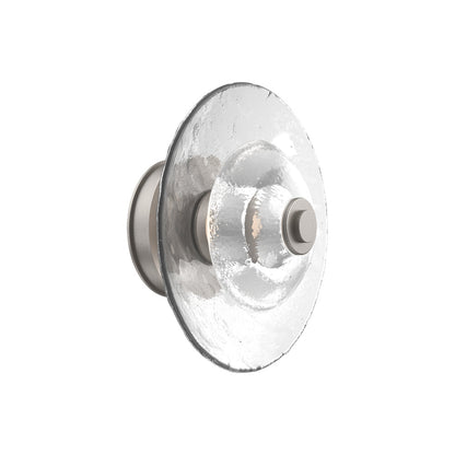 Atmosphere Cirrus LED Ceiling / Wall Light in Beige Silver/Clear Blown Glass (11.5-Inch).