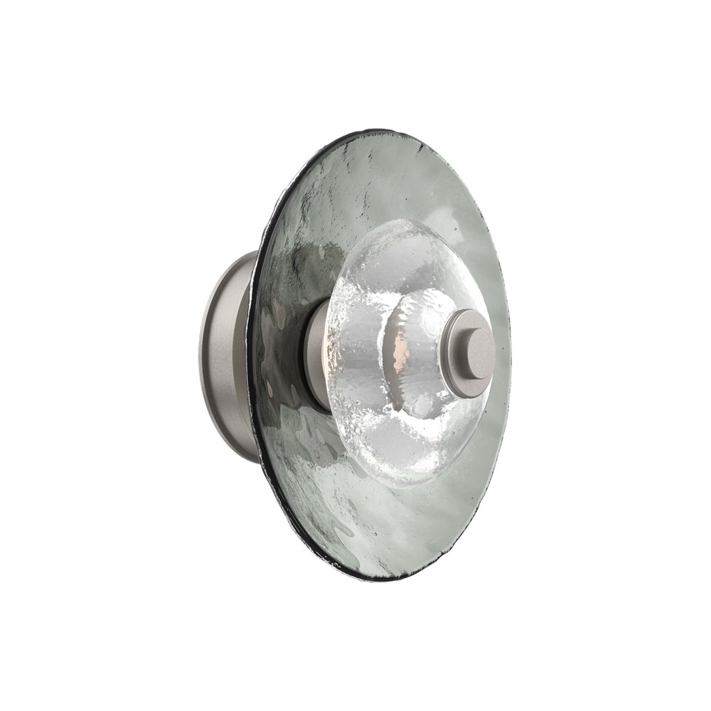 Atmosphere Cirrus LED Ceiling / Wall Light in Beige Silver/Smoke Blown Glass (11.5-Inch).