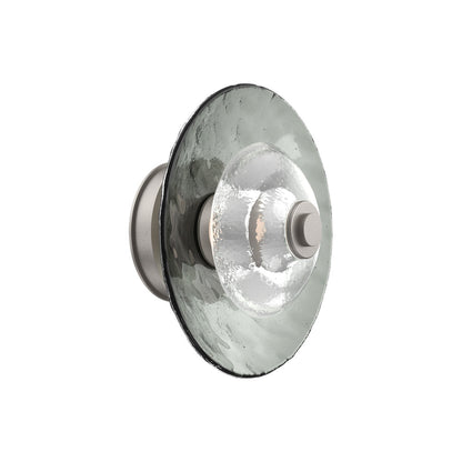 Atmosphere Cirrus LED Ceiling / Wall Light in Beige Silver/Smoke Blown Glass (11.5-Inch).