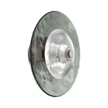 Atmosphere Cirrus LED Ceiling / Wall Light in Beige Silver/Smoke Blown Glass (13.9-Inch).
