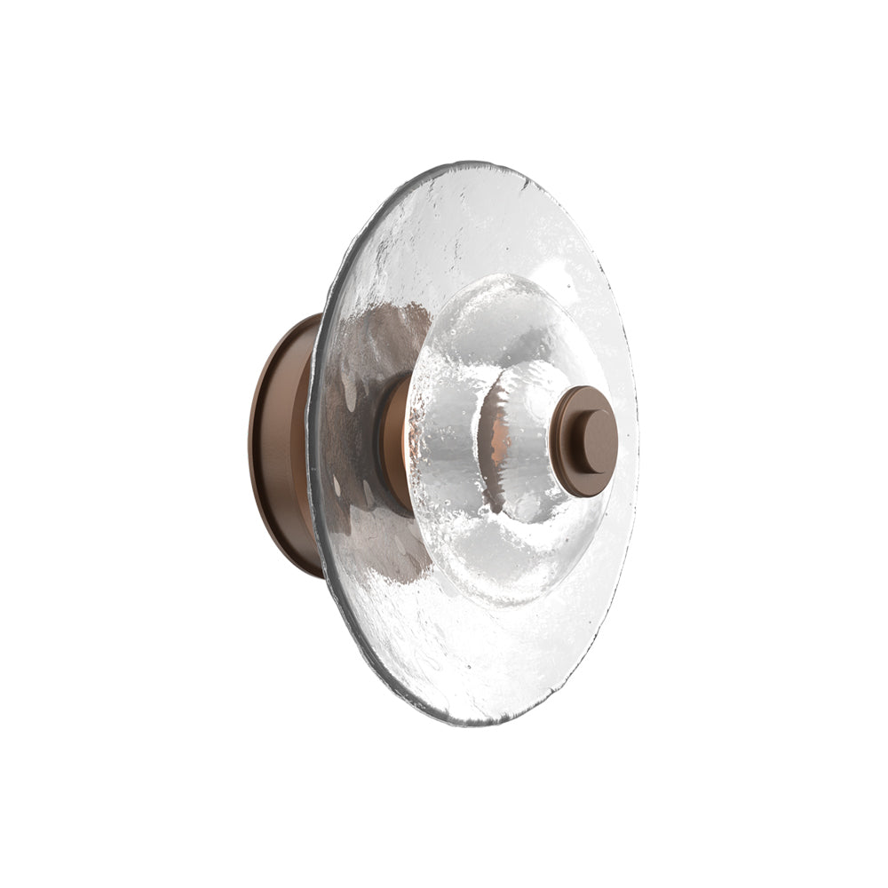 Atmosphere Cirrus LED Ceiling / Wall Light in Burnished Bronze/Clear Blown Glass (11.5-Inch).