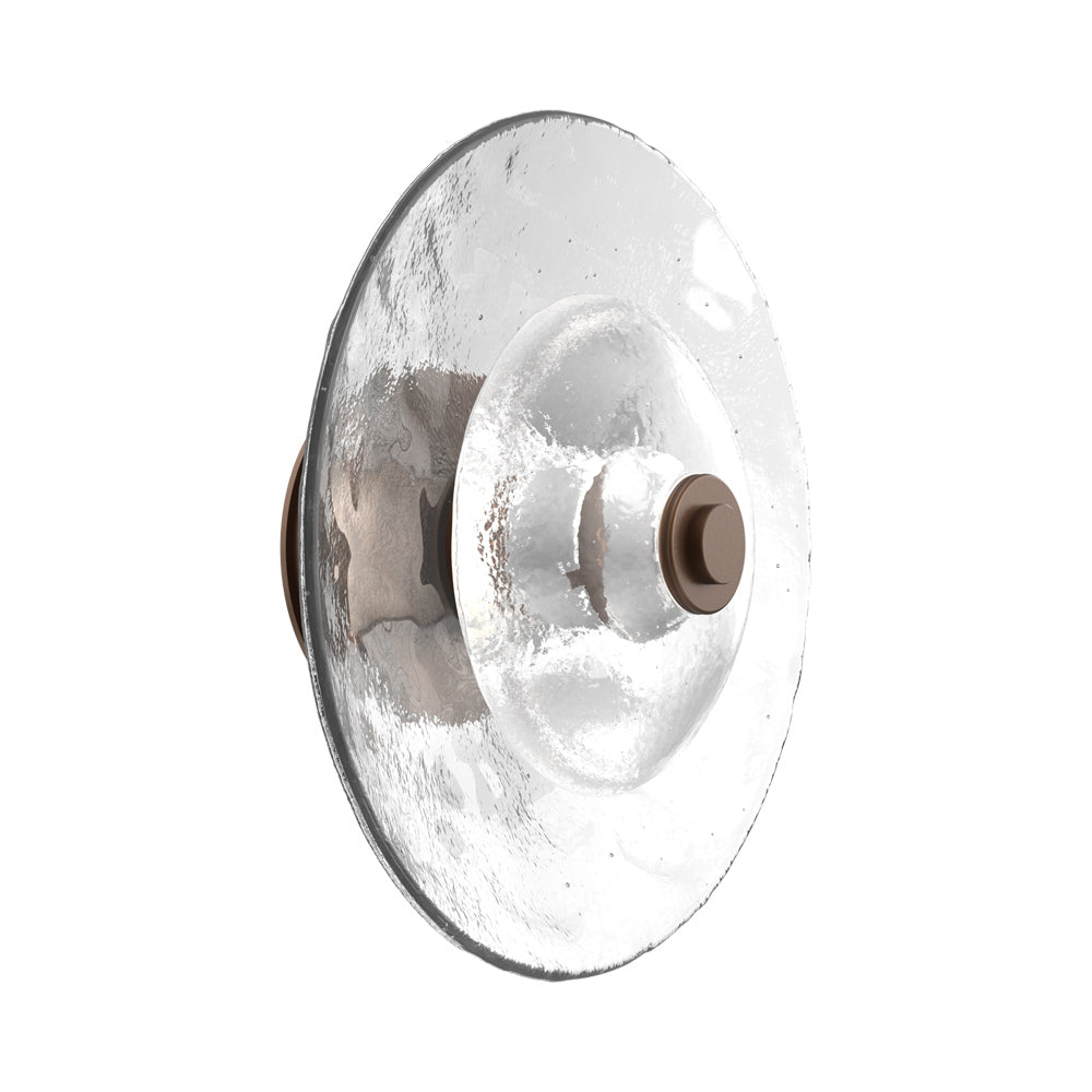 Atmosphere Cirrus LED Ceiling / Wall Light in Burnished Bronze/Clear Blown Glass (13.9-Inch).