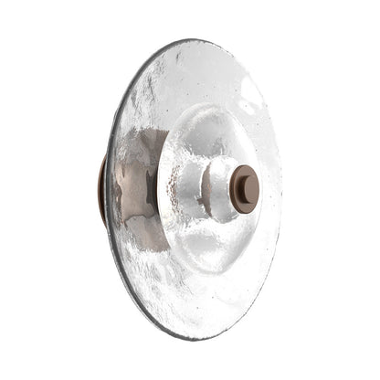 Atmosphere Cirrus LED Ceiling / Wall Light in Burnished Bronze/Clear Blown Glass (13.9-Inch).