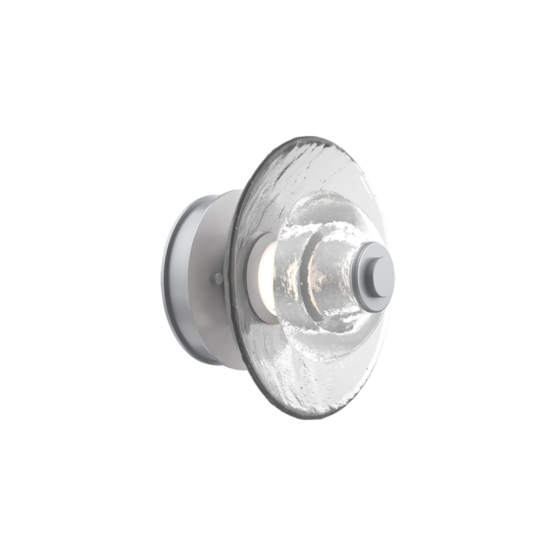 Atmosphere Cirrus LED Ceiling / Wall Light in Classic Silver/Clear Blown Glass (9-Inch).