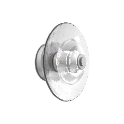 Atmosphere Cirrus LED Ceiling / Wall Light in Classic Silver/Clear Blown Glass (11.5-Inch).